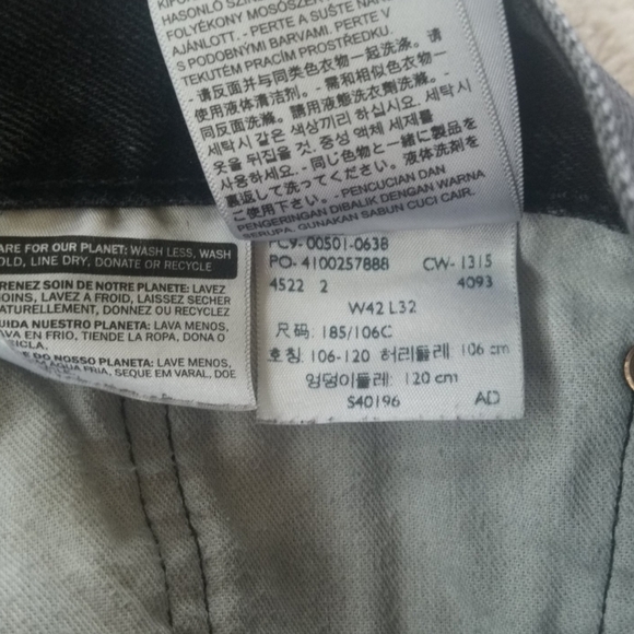 LEVI'S 501 BUTTON FLY STRAIGHT LEG BLACK EUC - Picture 8 of 8